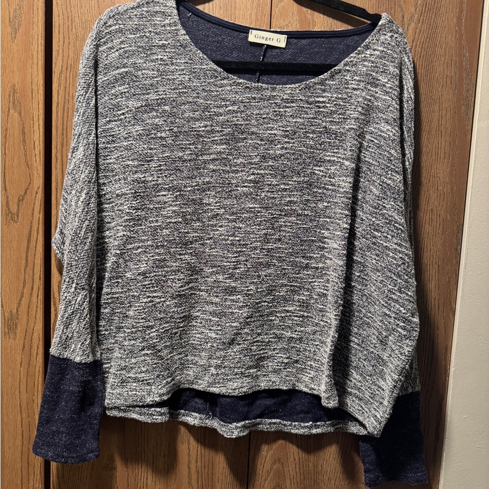 Ginger G Two-Tone Knit Top